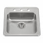 Hamat - Revive 19'' ADA Topmount Stainless Steel 3-hole Sink, 6'' Depth - Stainless Steel