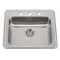 Hamat - Revive 22'' ADA Topmount Stainless Steel 4-hole Sink, 6-1/2'' Depth - Stainless Steel