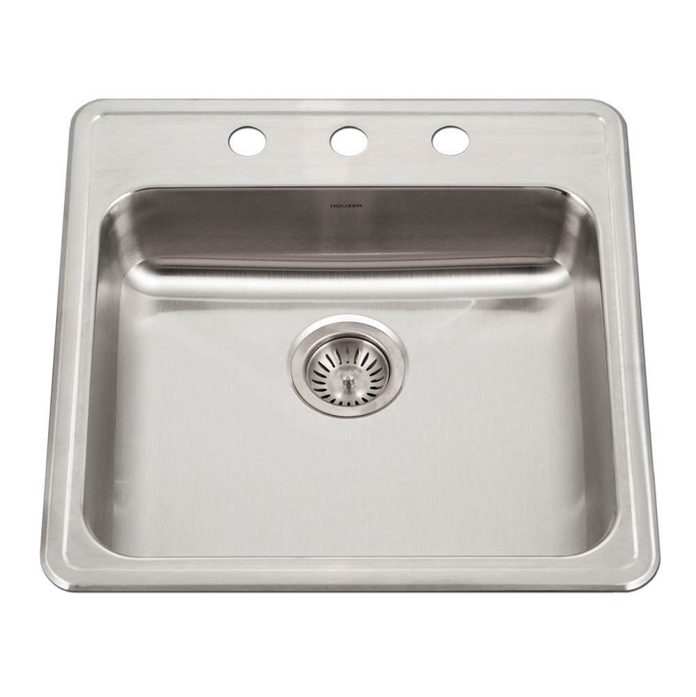 Hamat - Revive 22'' ADA Topmount Stainless Steel 4-hole Sink, 5'' Depth - Stainless Steel