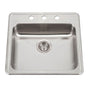 Hamat - Revive 22'' ADA Topmount Stainless Steel 4-hole Sink, 6-1/2'' Depth, Bulk Pack - Stainless Steel