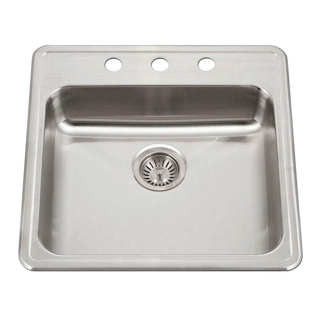 Hamat - Revive 22'' ADA Topmount Stainless Steel 4-hole Sink - Stainless Steel