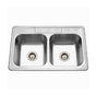 Hamat - Revive 33''  ADA Topmount Stainless Steel 3-hole Sink, 5'' Depth, Bulk Pack - Stainless Steel