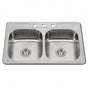 Hamat - Revive 33''  ADA Topmount Stainless Steel 3-hole Sink, 6-1/2'' Depth - Stainless Steel