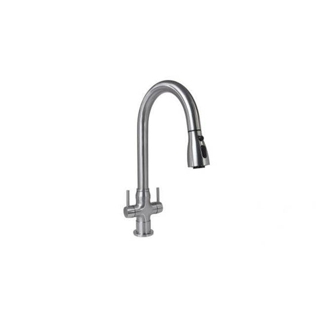 Hamat - Tendina Three Function Pull Down Two Handle Faucet in Polished Chrome - Polished Chrome