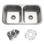 Hamat - Villa 32'' Topmount Double Bowl Kitchen Sink - Stainless Steel