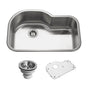 Hamat - Villa 32'' Topmount Offset Single Bowl Kitchen Sink - Stainless Steel