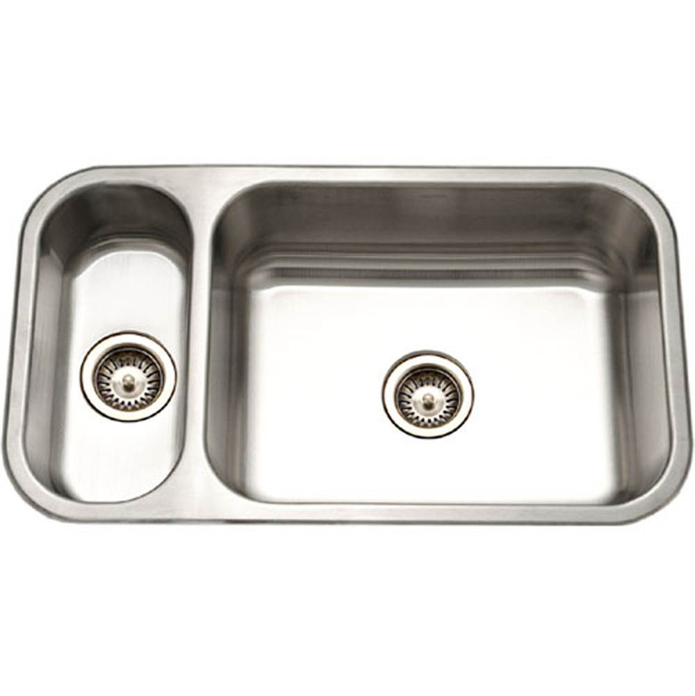 Hamat - Vitality 32'' Undermount Stainless Steel 20/80 Double Bowl Kitchen Sink - Stainless Steel