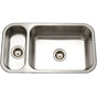 Hamat - Vitality 32'' Undermount Stainless Steel 20/80 Double Bowl Kitchen Sink, Bulk Pack - Stainless Steel