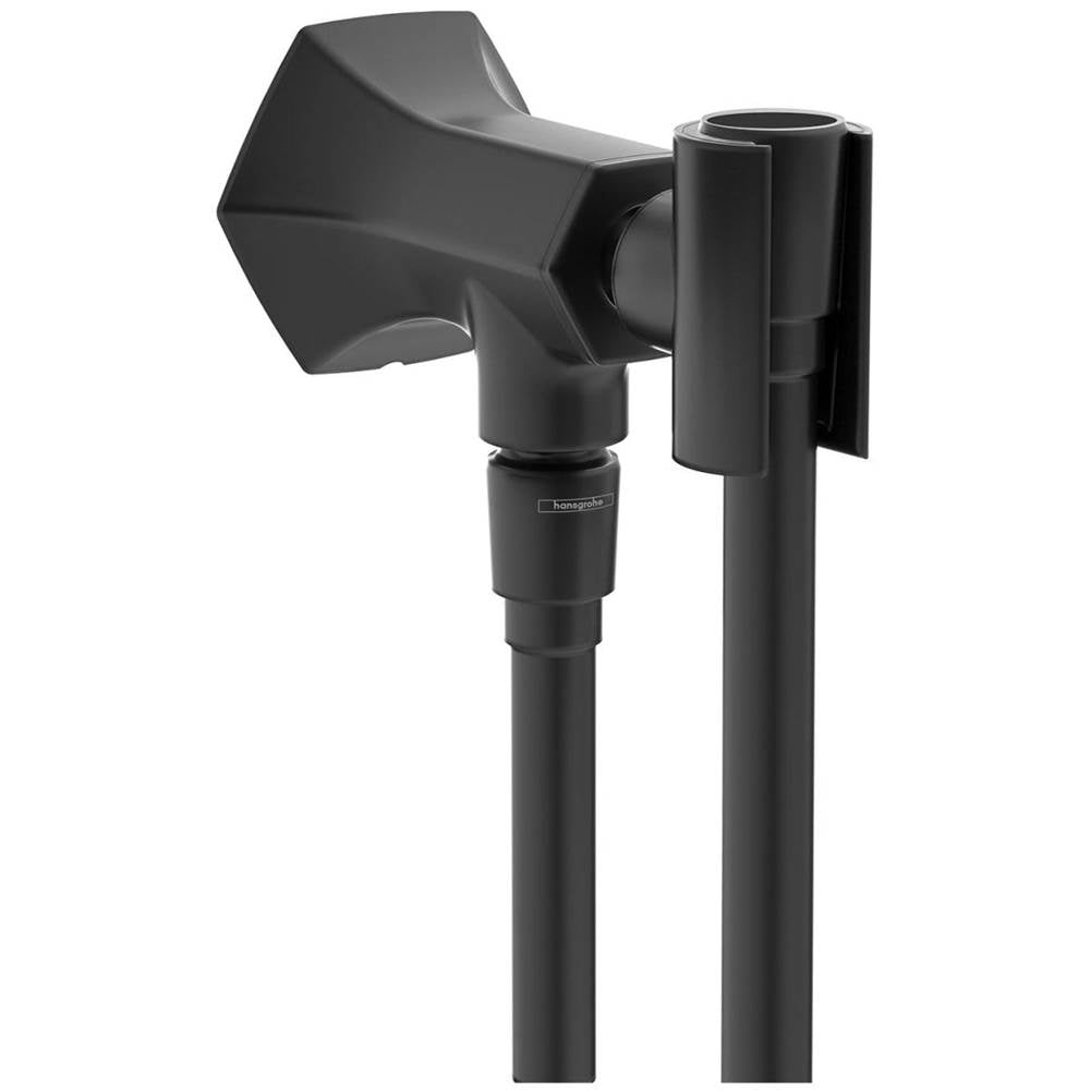 Hansgrohe - Locarno Handshower Holder with Outlet in Matte Black - Matte Black
