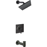 Hansgrohe - Vernis Shape  Pressure Balance Tub/Shower Set, 2.5 GPM in Matte Black - Matte Black