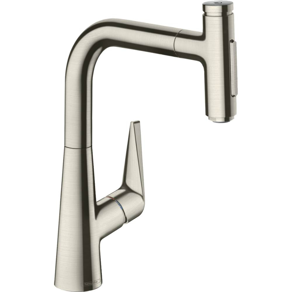 Hansgrohe - Talis Select S Prep Kitchen Faucet, 2-Spray Pull-Out, 1.75 GPM in Steel Optic - Steel Optic