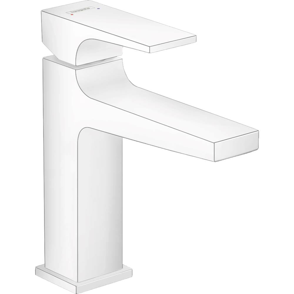 Hansgrohe - Metropol Single-Hole Faucet 110 with Lever Handle and Pop-Up Drain, 1.2 GPM in Matte White - Matte White