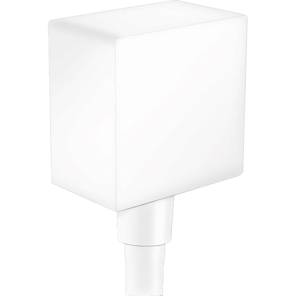 Hansgrohe - FixFit Wall Outlet Square with Check Valves in Matte White - Matte White