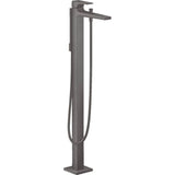 Hansgrohe - Metropol Freestanding Tub Filler Trim with Lever Handle and 1.75 GPM Handshower in Brushed Black Chrome - Brushed Black Chrome