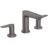 Hansgrohe - Talis E Widespread Faucet 150 with Pop-Up Drain, 1.2 GPM in Brushed Black Chrome - Brushed Black Chrome