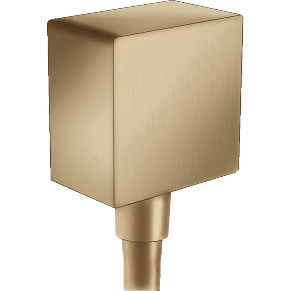 Hansgrohe - FixFit Wall Outlet Square with Check Valves in Brushed Bronze - Brushed Bronze