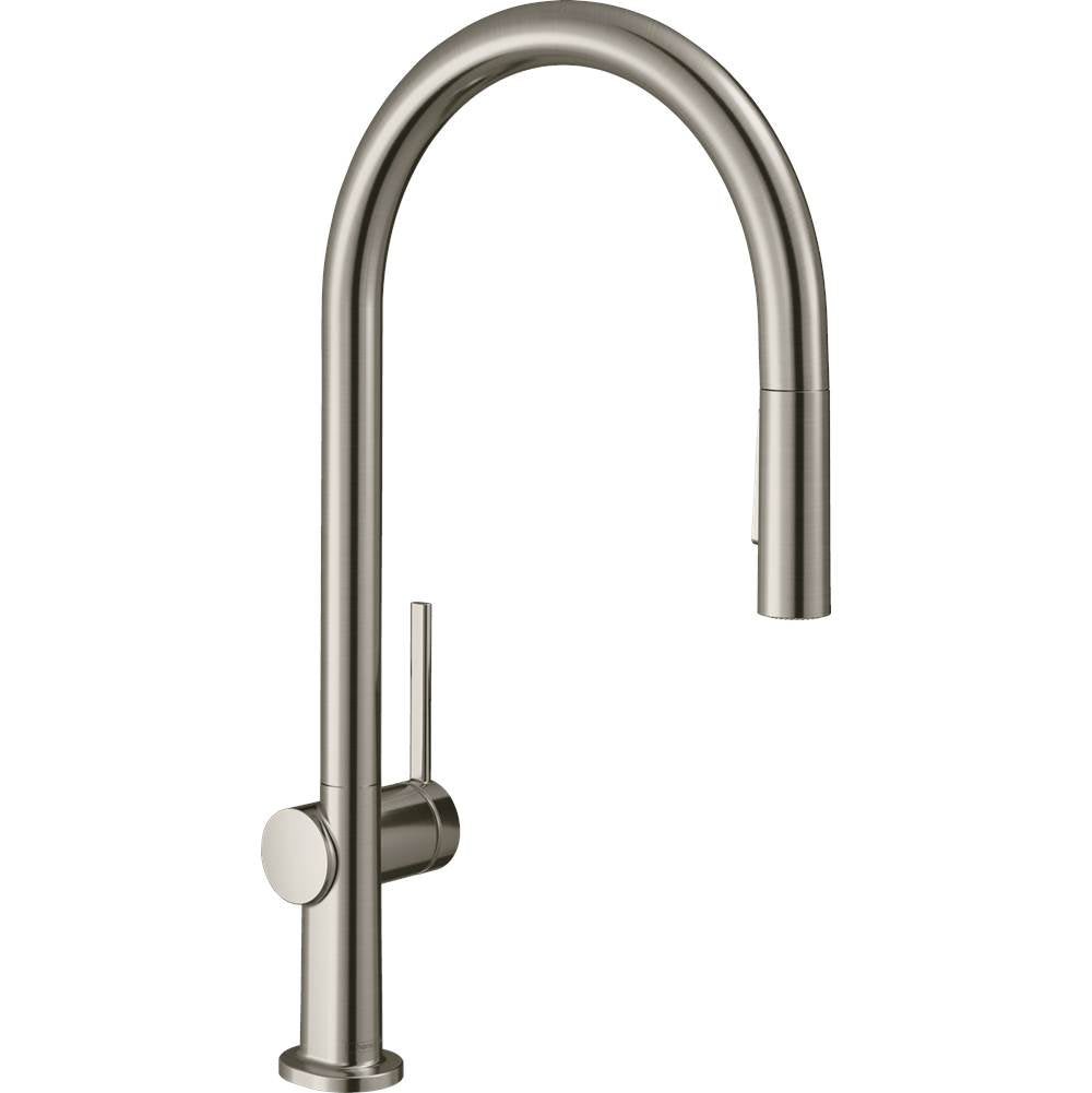 Hansgrohe - Talis N HighArc Kitchen Faucet, O-Style 2-Spray Pull-Down, 1.75 GPM in Steel Optic - Steel Optic