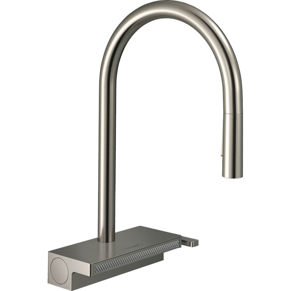 Hansgrohe - Aquno Select HighArc Kitchen Faucet, 3-Spray Pull-Down, 1.75 GPM in Steel Optic - Steel Optic