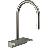 Hansgrohe - Aquno Select HighArc Kitchen Faucet, 3-Spray Pull-Down, 1.75 GPM in Steel Optic - Steel Optic