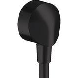 Hansgrohe - FixFit Wall Outlet with Check Valves in Matte Black - Matte Black