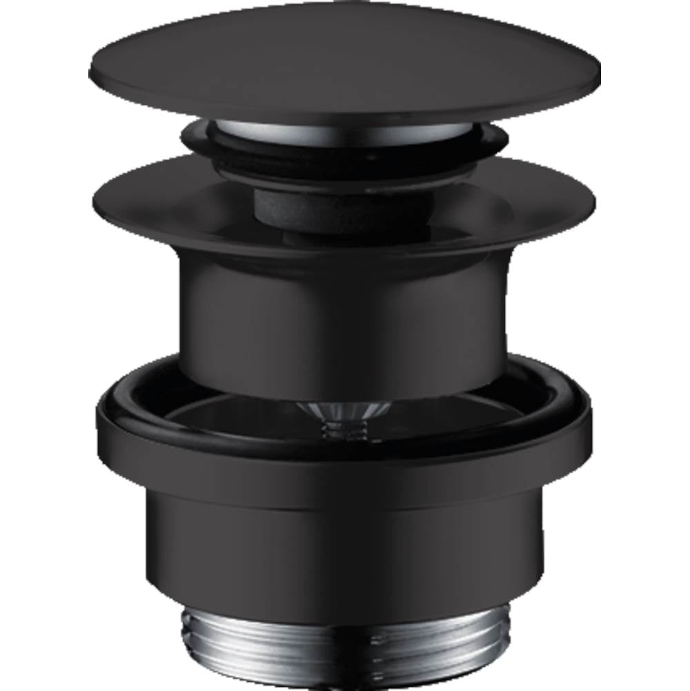 Hansgrohe - Push-Open Sink Drain in Matte Black - Matte Black