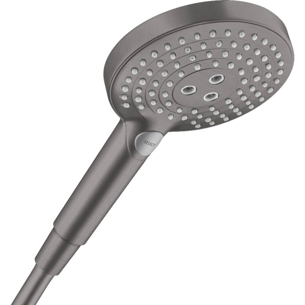 Hansgrohe - Raindance Select S Handshower 120 3-Jet PowderRain, 2.5 GPM in Brushed Black Chrome - Brushed Black Chrome
