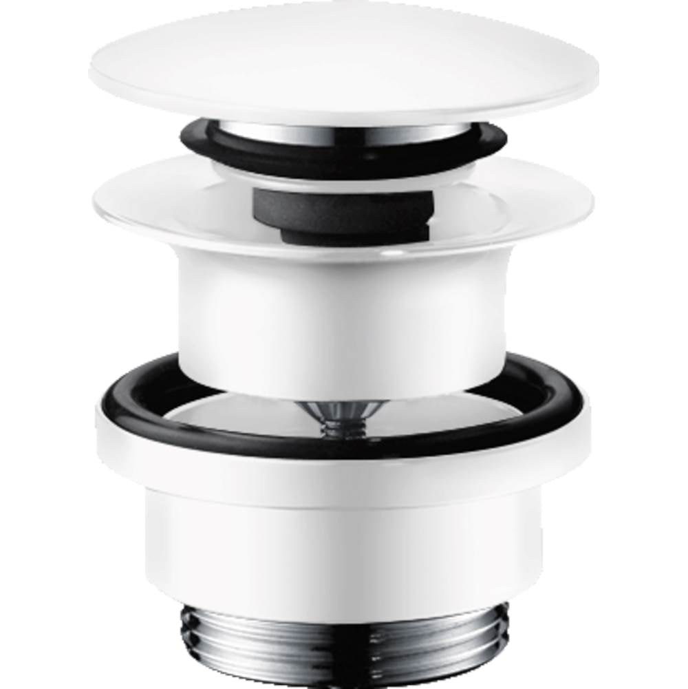 Hansgrohe - Push-Open Sink Drain in Matte White - Matte White
