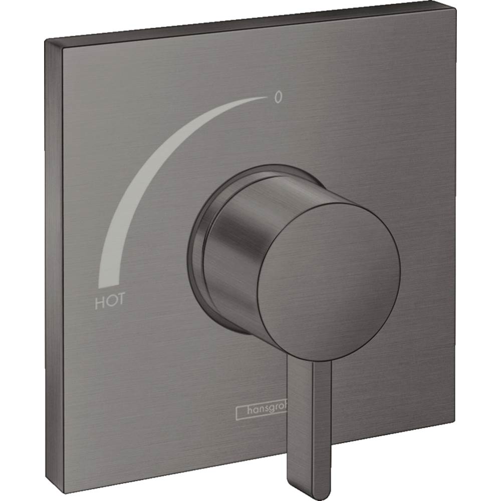 Hansgrohe - Ecostat Square Pressure Balance Trim in Brushed Black Chrome - Brushed Black Chrome
