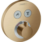 Hansgrohe - ShowerSelect S Thermostatic Trim for 2 Functions, Round in Brushed Bronze - Brushed Bronze