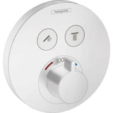 Hansgrohe - ShowerSelect S Thermostatic Trim for 2 Functions, Round in Matte White - Matte White