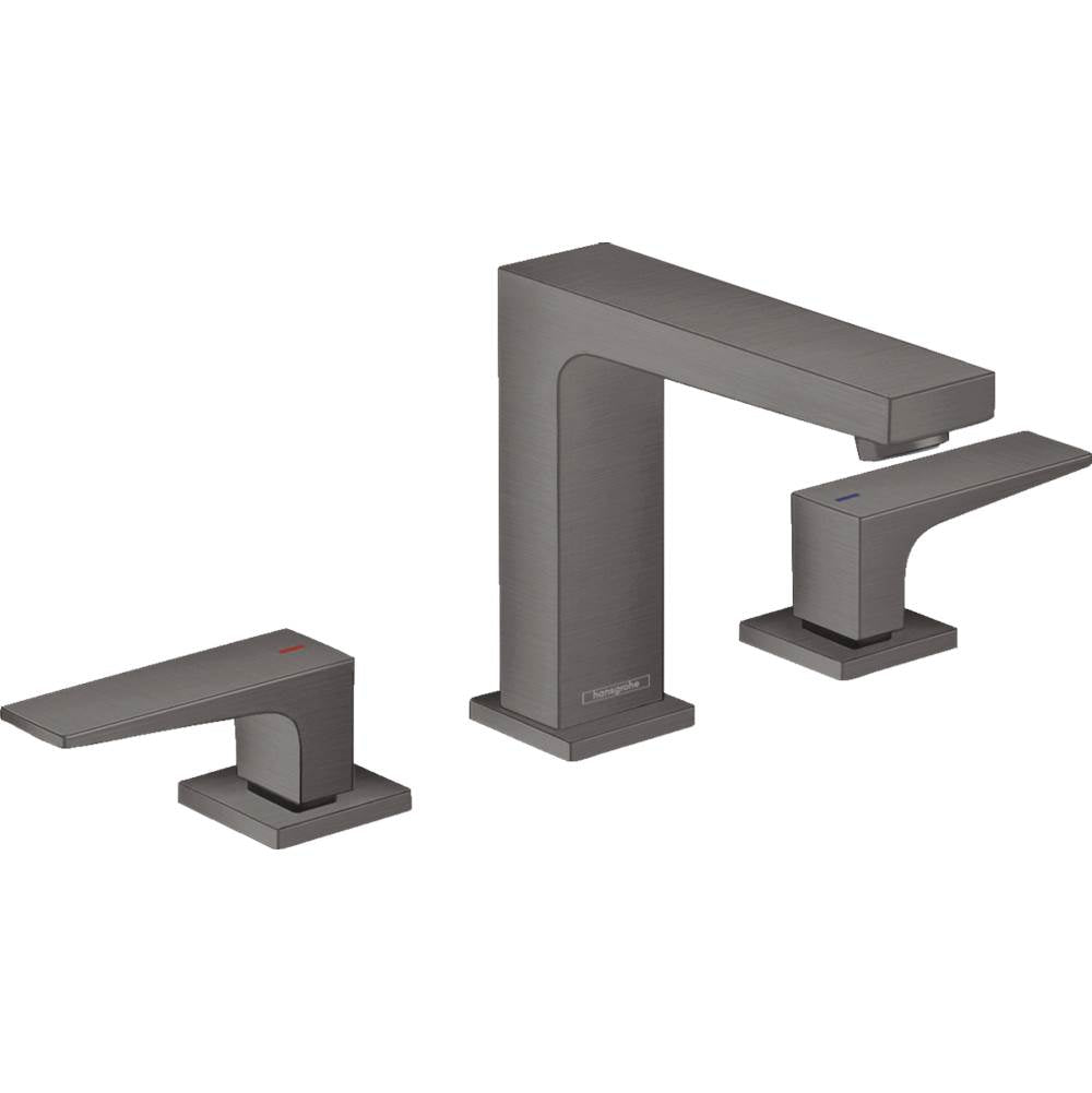 Hansgrohe - Metropol Widespread Faucet 110 with Lever Handles and Pop-Up Drain, 1.2 GPM in Brushed Black Chrome - Brushed Black Chrome