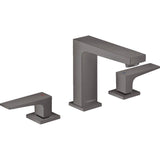 Hansgrohe - Metropol Widespread Faucet 110 with Lever Handles and Pop-Up Drain, 1.2 GPM in Brushed Black Chrome - Brushed Black Chrome