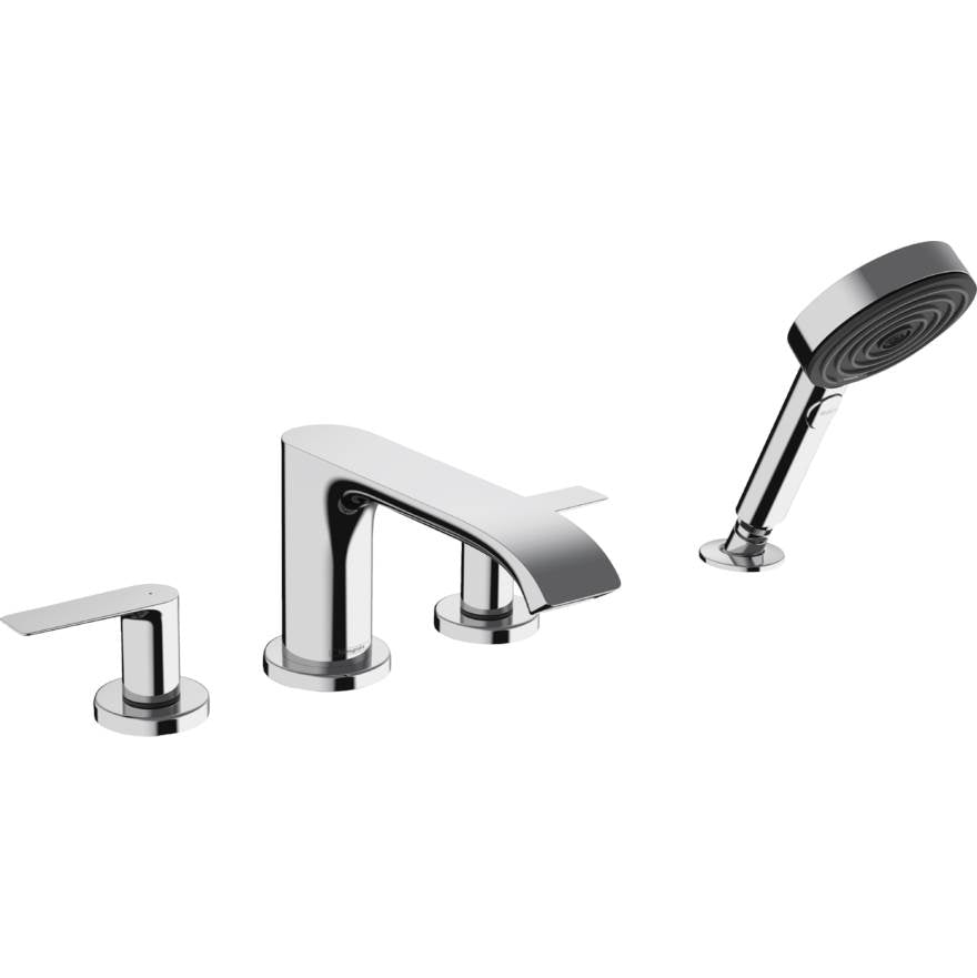 Hansgrohe - Vivenis 4-Hole Roman Tub Set Trim with 1.75 GPM Handshower in Chrome - Chrome