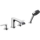 Hansgrohe - Vivenis 4-Hole Roman Tub Set Trim with 1.75 GPM Handshower in Chrome - Chrome