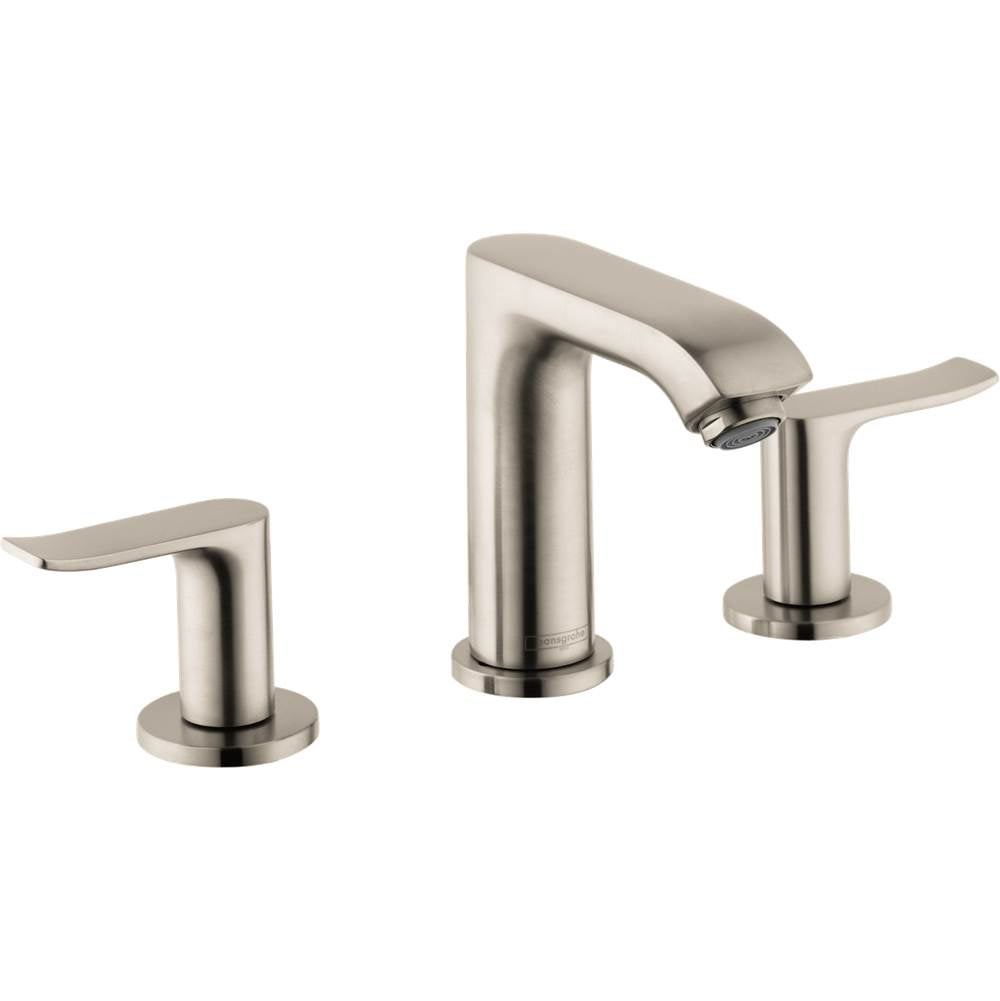 Hansgrohe - Metris Widespread Faucet 100 with Pop-Up Drain, 0.5 GPM in Brushed Nickel - Brushed Nickel