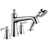 Hansgrohe - Joleena 4-Hole Roman Tub Set Trim with 1.75 GPM Handshower in Chrome - Chrome