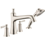 Hansgrohe - Joleena 4-Hole Roman Tub Set Trim with 1.75 GPM Handshower in Brushed Nickel - Brushed Nickel