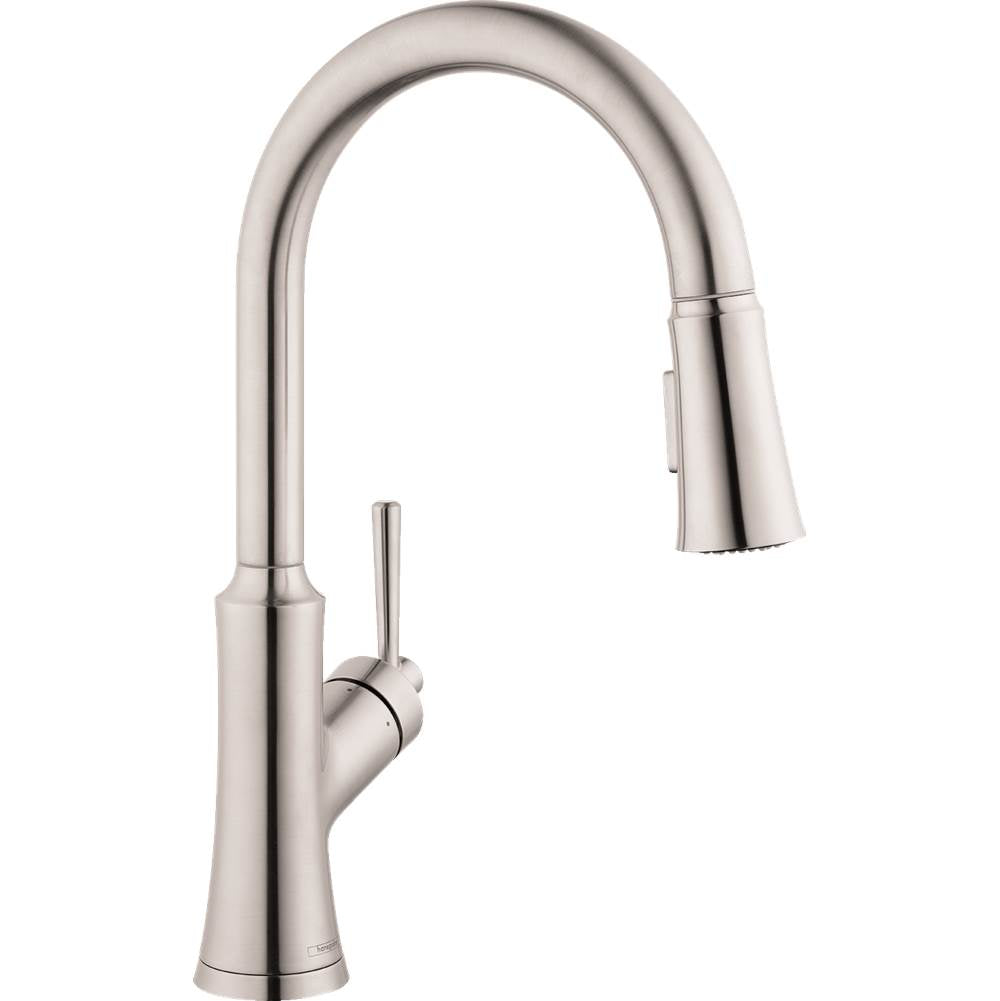 Hansgrohe - Joleena HighArc Kitchen Faucet, 2-Spray Pull-Down, 1.75 GPM in Steel Optic - Steel Optic
