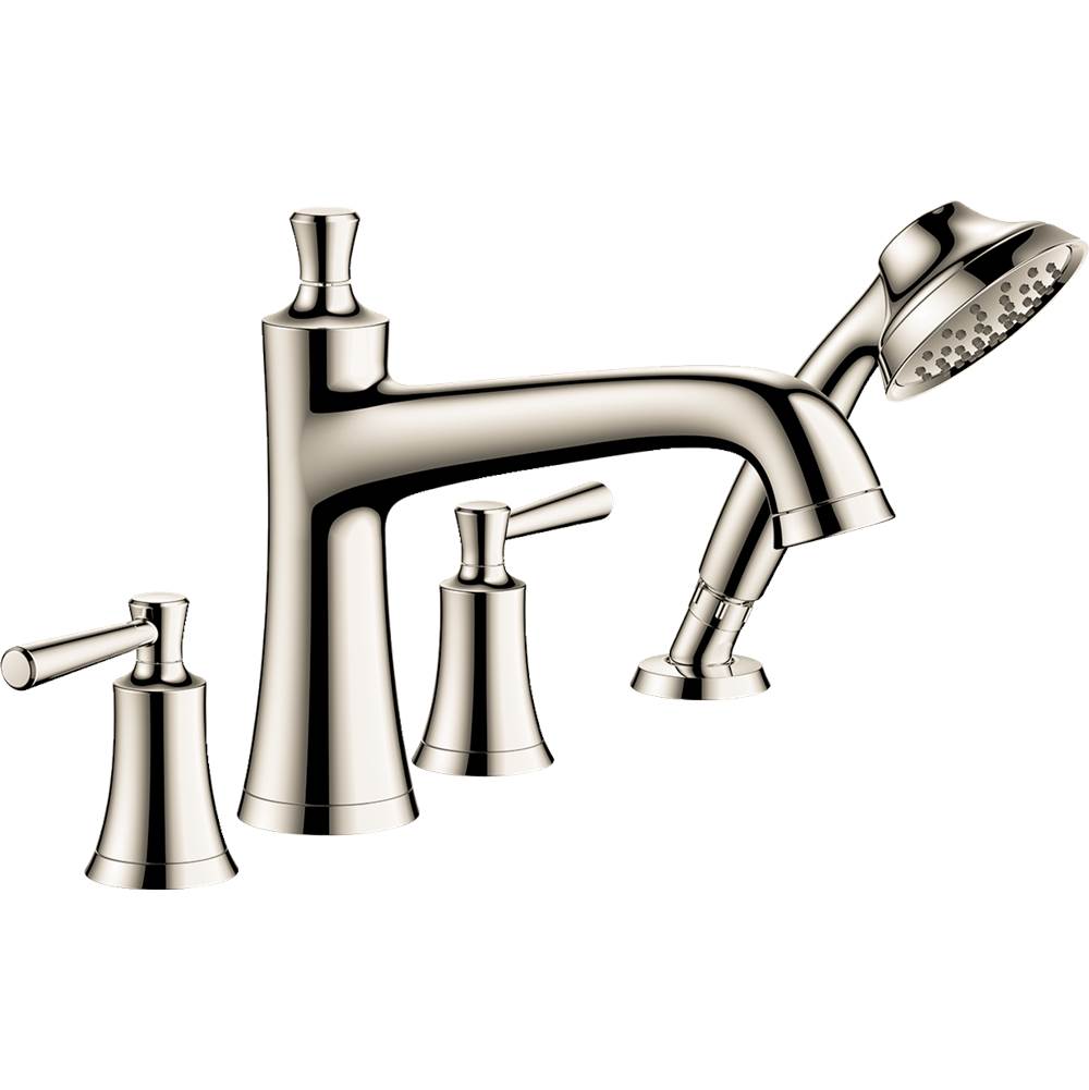 Hansgrohe - Joleena 4-Hole Roman Tub Set Trim with 1.75 GPM Handshower in Polished Nickel - Polished Nickel