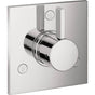 Hansgrohe - Ecostat Diverter Trim Square Trio/Quattro in Brushed Nickel - Brushed Nickel