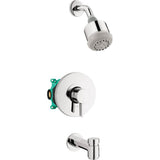 Hansgrohe - Clubmaster Pressure Balance Tub/Shower Set with Rough, 2.5 GPM  in Chrome - Chrome