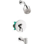 Hansgrohe - Clubmaster Pressure Balance Tub/Shower Set with Rough, 2.5 GPM  in Chrome - Chrome