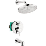 Hansgrohe - Croma Pressure Balance Tub/Shower Set with Rough, 2.0 GPM  in Chrome - Chrome