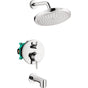 Hansgrohe - Croma Pressure Balance Tub/Shower Set with Rough, 2.0 GPM  in Chrome - Chrome