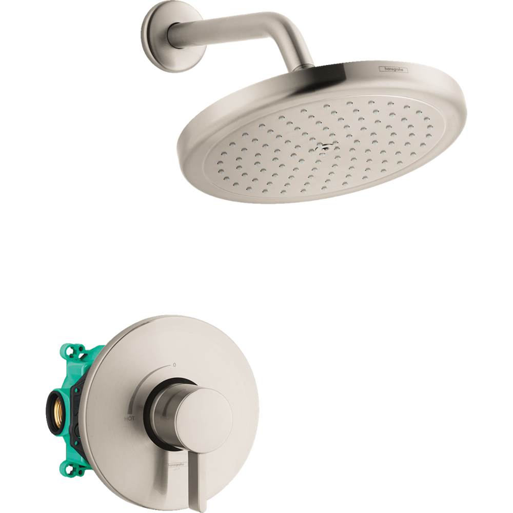 Hansgrohe - Croma Pressure Balance Shower Set with Rough, 2.0 GPM  in Brushed Nickel - Brushed Nickel