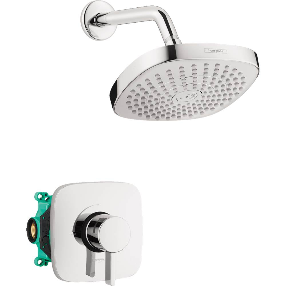 Hansgrohe - Croma Select E Pressure Balance Shower Set with Rough, 2.0 GPM  in Chrome - Chrome