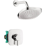 Hansgrohe - Croma Select E Pressure Balance Shower Set with Rough, 2.0 GPM  in Chrome - Chrome