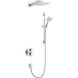Hansgrohe - Raindance E Thermostatic Showerhead/Wallbar Set with Rough, 2.0 GPM in Chrome - Chrome