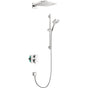 Hansgrohe - Raindance E Thermostatic Showerhead/Wallbar Set with Rough, 2.0 GPM in Chrome - Chrome