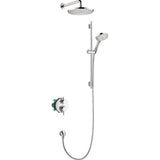 Hansgrohe - Raindance S Thermostatic Showerhead/Wallbar Set with Rough, 2.5 GPM in Chrome - Chrome